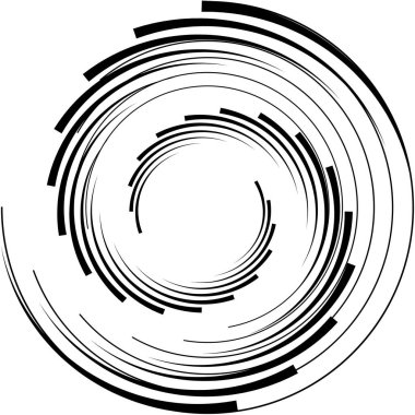 Soyut sarmal, girdap, dönme vektörü örtüşüyor. Volute, helix, koklear vertigo dairesel, geometrik çizim. Soyut çember