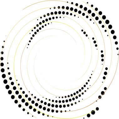 Soyut sarmal, girdap, dönme vektörü örtüşüyor. Volute, helix, koklear vertigo dairesel, geometrik çizim. Soyut çember