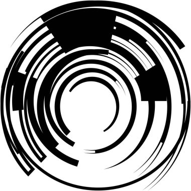 Soyut sarmal, girdap, dönme vektörü örtüşüyor. Volute, helix, koklear vertigo dairesel, geometrik çizim. Soyut çember