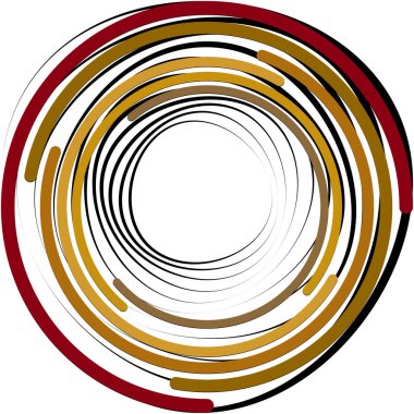 Soyut sarmal, girdap, dönme vektörü örtüşüyor. Volute, helix, koklear vertigo dairesel, geometrik çizim. Soyut çember