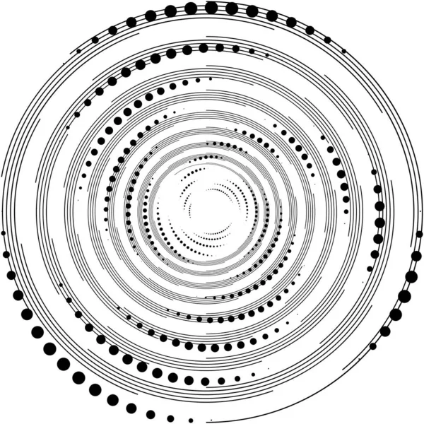 Abstracte Spiraal Draaikolk Wervelvector Voluut Helix Cochleaire Vertigo Cirkelvormig Geometrische — Stockvector