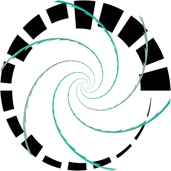 Espiral Abstracta Superpuesta Remolino Vector Giro Voluta Hélice Vértigo Coclear — Archivo Imágenes Vectoriales