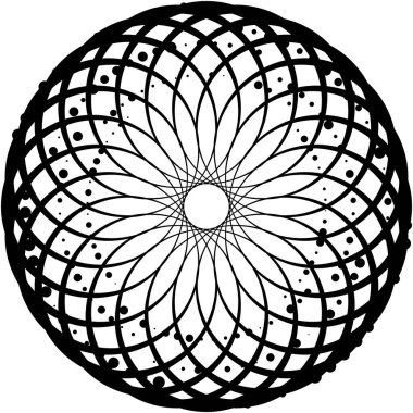 Soyut sarmal, girdap, dönme vektörü örtüşüyor. Volute, helix, koklear vertigo dairesel, geometrik çizim. Soyut çember