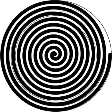 Soyut sarmal, girdap, dönme vektörü örtüşüyor. Volute, helix, koklear vertigo dairesel, geometrik çizim. Soyut çember