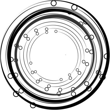 Soyut sarmal, girdap, dönme vektörü örtüşüyor. Volute, helix, koklear vertigo dairesel, geometrik çizim. Soyut çember