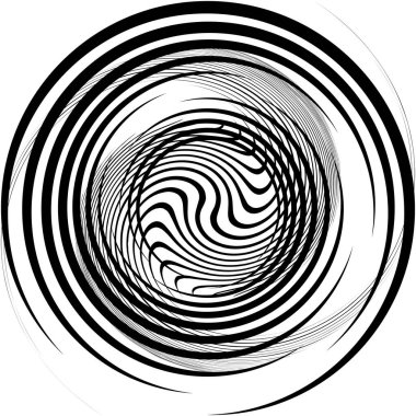 Soyut sarmal, girdap, dönme vektörü örtüşüyor. Volute, helix, koklear vertigo dairesel, geometrik çizim. Soyut çember