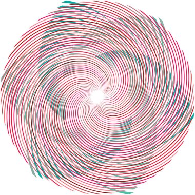 Soyut sarmal, girdap, dönme vektörü örtüşüyor. Volute, helix, koklear vertigo dairesel, geometrik çizim. Soyut çember