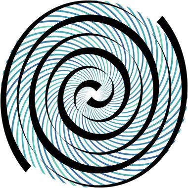 Soyut sarmal, girdap, dönme vektörü örtüşüyor. Volute, helix, koklear vertigo dairesel, geometrik çizim. Soyut çember