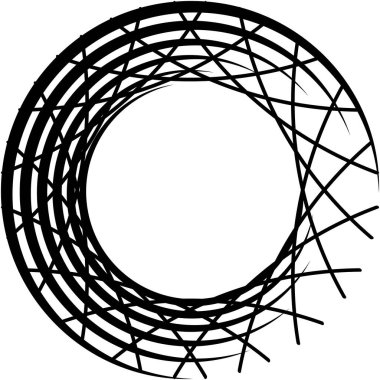 Soyut sarmal, girdap, dönme vektörü örtüşüyor. Volute, helix, koklear vertigo dairesel, geometrik çizim. Soyut çember