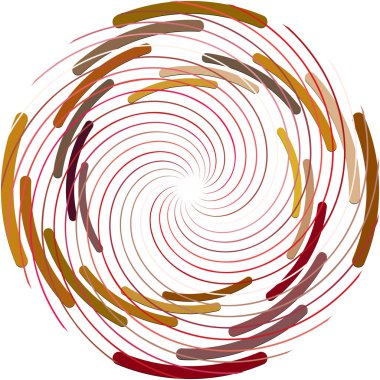Soyut sarmal, girdap, dönme vektörü örtüşüyor. Volute, helix, koklear vertigo dairesel, geometrik çizim. Soyut çember