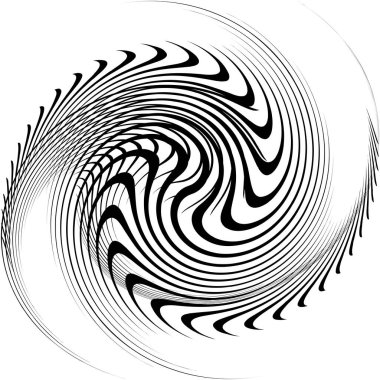Soyut sarmal, girdap, dönme vektörü örtüşüyor. Volute, helix, koklear vertigo dairesel, geometrik çizim. Soyut çember