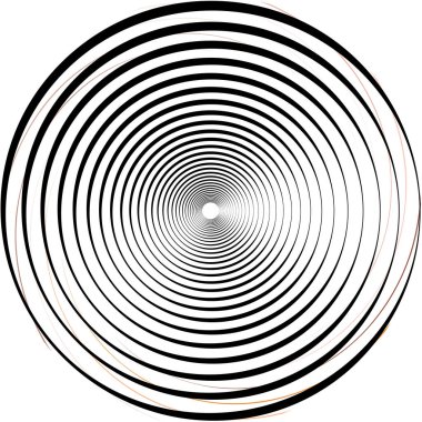 Soyut sarmal, girdap, dönme vektörü örtüşüyor. Volute, helix, koklear vertigo dairesel, geometrik çizim. Soyut çember