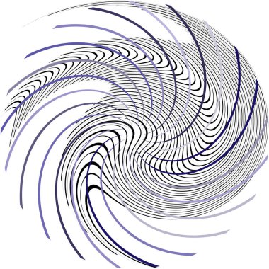 Soyut sarmal, girdap, dönme vektörü örtüşüyor. Volute, helix, koklear vertigo dairesel, geometrik çizim. Soyut çember
