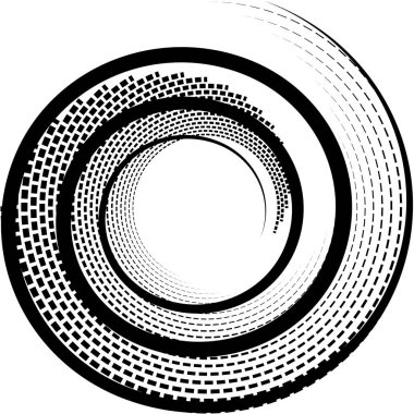 Soyut sarmal, girdap, dönme vektörü örtüşüyor. Volute, helix, koklear vertigo dairesel, geometrik çizim. Soyut çember