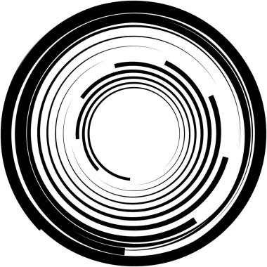 Soyut sarmal, girdap, dönme vektörü örtüşüyor. Volute, helix, koklear vertigo dairesel, geometrik çizim. Soyut çember