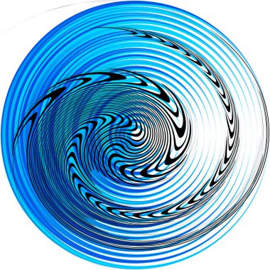 Soyut sarmal, girdap, dönme vektörü örtüşüyor. Volute, helix, koklear vertigo dairesel, geometrik çizim. Soyut çember