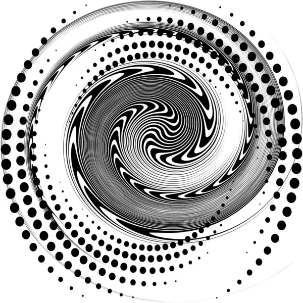 Espiral Abstracta Superpuesta Remolino Vector Giro Voluta Hélice Vértigo Coclear — Vector de stock