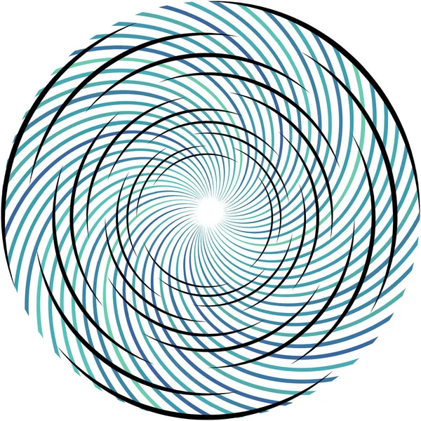 Espiral Abstracta Superpuesta Remolino Vector Giro Voluta Hélice Vértigo Coclear — Vector de stock