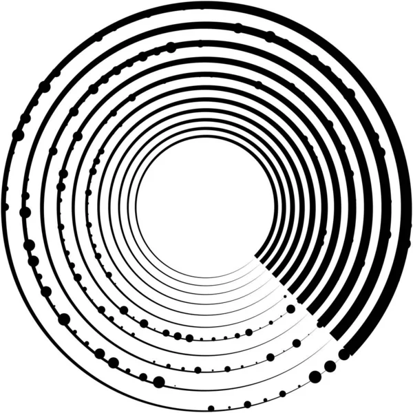 抽象的なスパイラル 渦巻き ツイルベクトルを上書きします ヴォリュート らせん 人工内耳のめまいの円形 幾何学的なイラスト 概要円 — ストックベクタ