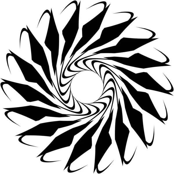 Espiral Abstracta Superpuesta Remolino Vector Giro Voluta Hélice Vértigo Coclear — Vector de stock