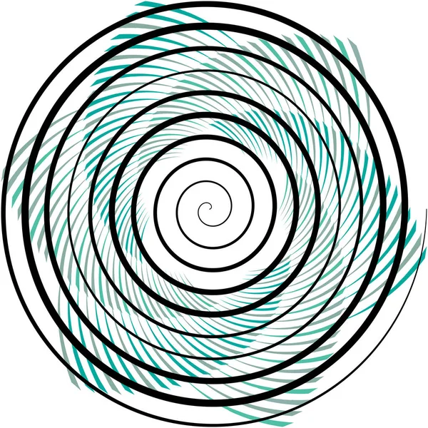 Espiral Abstracta Superpuesta Remolino Vector Giro Voluta Hélice Vértigo Coclear — Vector de stock