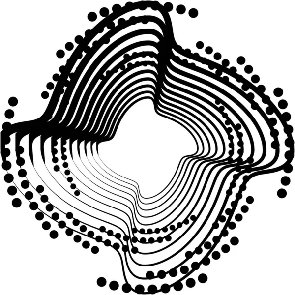 추상적 스피랄 벡터를 뛰어넘는 달팽이관은 동그랗고 기하학적 그림입니다 — 스톡 벡터