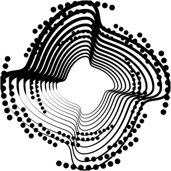 Sovrapposizione Astratta Spirale Vortice Vettore Vortice Voluta Elica Vertigini Cocleari — Vettoriale Stock