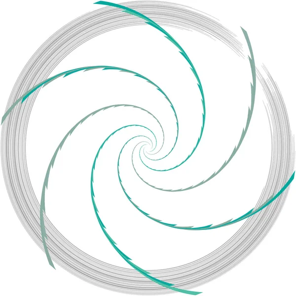 Espiral Abstracta Superpuesta Remolino Vector Giro Voluta Hélice Vértigo Coclear — Vector de stock