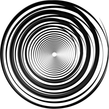 Soyut sarmal, girdap, dönme vektörü örtüşüyor. Volute, helix, koklear vertigo dairesel, geometrik çizim. Soyut çember
