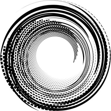 Soyut sarmal, girdap, dönme vektörü örtüşüyor. Volute, helix, koklear vertigo dairesel, geometrik çizim. Soyut çember