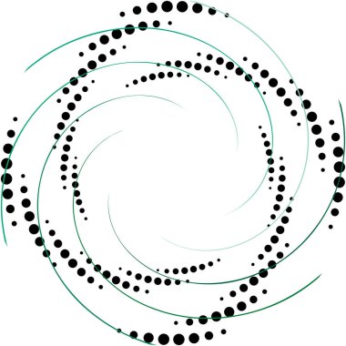 Soyut sarmal, girdap, dönme vektörü örtüşüyor. Volute, helix, koklear vertigo dairesel, geometrik çizim. Soyut çember