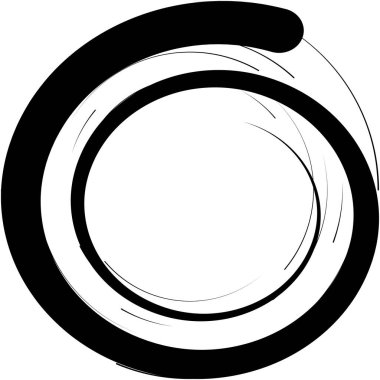 Soyut sarmal, girdap, dönme vektörü örtüşüyor. Volute, helix, koklear vertigo dairesel, geometrik çizim. Soyut çember