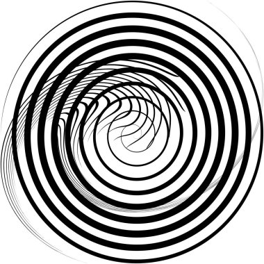 Soyut sarmal, girdap, dönme vektörü örtüşüyor. Volute, helix, koklear vertigo dairesel, geometrik çizim. Soyut çember