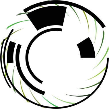 Soyut sarmal, girdap, dönme vektörü örtüşüyor. Volute, helix, koklear vertigo dairesel, geometrik çizim. Soyut çember