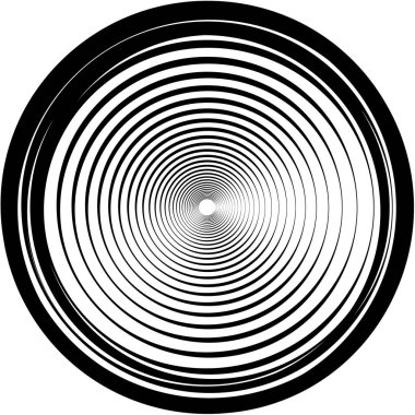 Soyut sarmal, girdap, dönme vektörü örtüşüyor. Volute, helix, koklear vertigo dairesel, geometrik çizim. Soyut çember