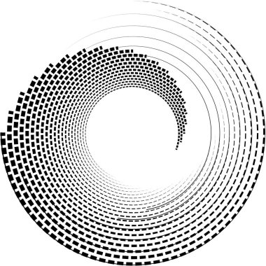 Soyut sarmal, girdap, dönme vektörü örtüşüyor. Volute, helix, koklear vertigo dairesel, geometrik çizim. Soyut çember