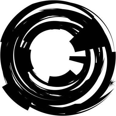 Soyut sarmal, girdap, dönme vektörü örtüşüyor. Volute, helix, koklear vertigo dairesel, geometrik çizim. Soyut çember