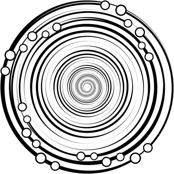 Sovrapposizione Astratta Spirale Vortice Vettore Vortice Voluta Elica Vertigini Cocleari — Vettoriale Stock