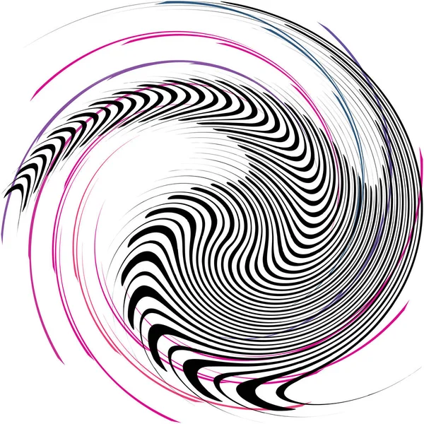 Soyut sarmal, girdap, dönme vektörü örtüşüyor. Volute, helix, koklear vertigo dairesel, geometrik çizim. Soyut çember
