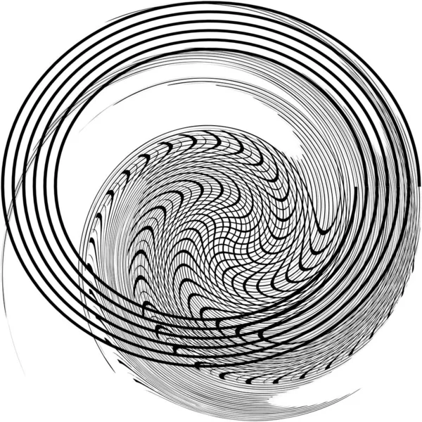 Superposition Abstraite Spirale Tourbillon Vecteur Tourbillon Volute Hélice Vertige Cochléaire — Image vectorielle