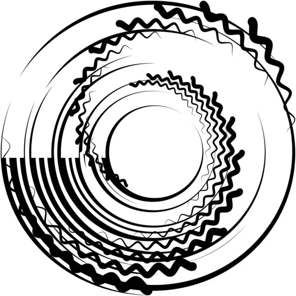 Espiral Abstracta Superpuesta Remolino Vector Giro Voluta Hélice Vértigo Coclear — Vector de stock