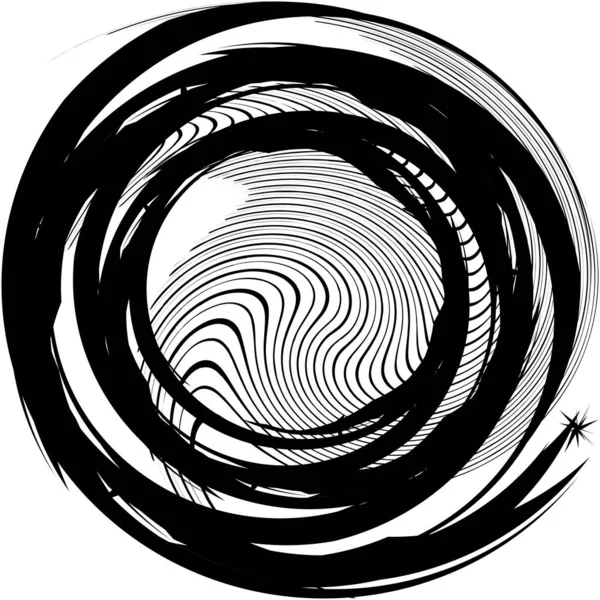 Overlaying Abstract Spiral Swirl Twirl Vector Volute Helix Cochlear Vertigo — Stock Vector