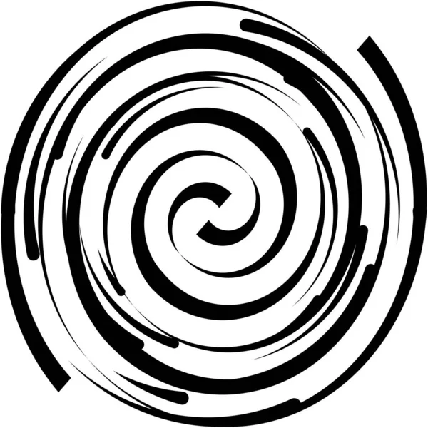 Espiral Abstracta Superpuesta Remolino Vector Giro Voluta Hélice Vértigo Coclear — Vector de stock