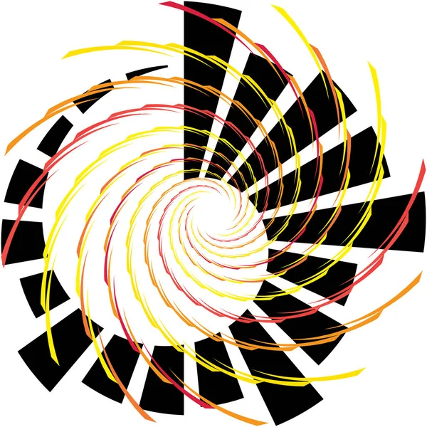 Superposition Abstraite Spirale Tourbillon Vecteur Tourbillon Volute Hélice Vertige Cochléaire — Image vectorielle