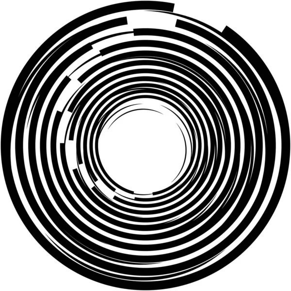 Espiral Abstracta Superpuesta Remolino Vector Giro Voluta Hélice Vértigo Coclear — Vector de stock
