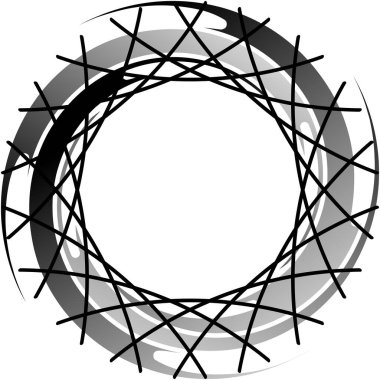 Soyut sarmal, girdap, dönme vektörü örtüşüyor. Volute, helix, koklear vertigo dairesel, geometrik çizim. Soyut çember