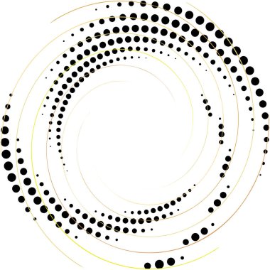 Soyut sarmal, girdap, dönme vektörü örtüşüyor. Volute, helix, koklear vertigo dairesel, geometrik çizim. Soyut çember