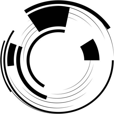 Soyut sarmal, girdap, dönme vektörü örtüşüyor. Volute, helix, koklear vertigo dairesel, geometrik çizim. Soyut çember