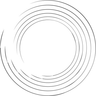Soyut sarmal, girdap, dönme vektörü örtüşüyor. Volute, helix, koklear vertigo dairesel, geometrik çizim. Soyut çember