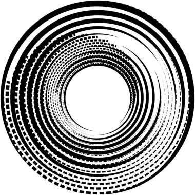 Soyut sarmal, girdap, dönme vektörü örtüşüyor. Volute, helix, koklear vertigo dairesel, geometrik çizim. Soyut çember